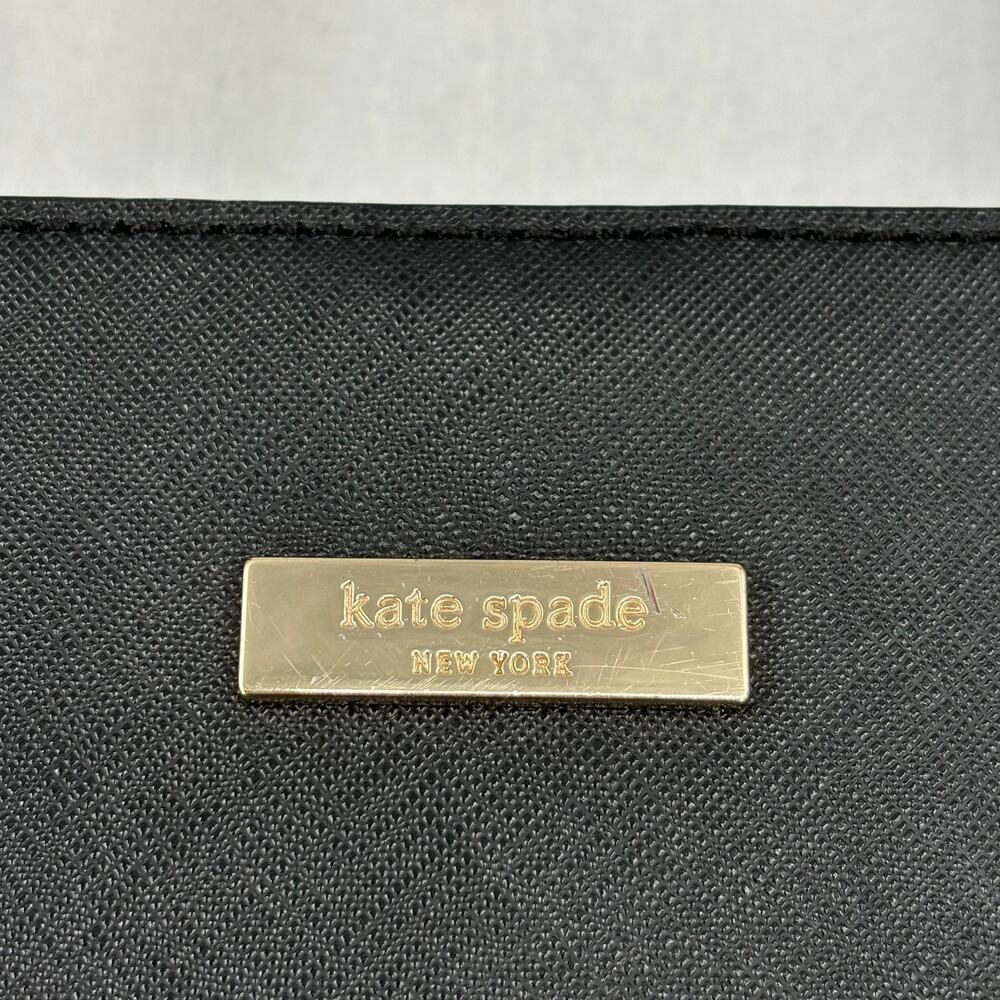 Kate Spade Tote Bag Black Ari Laurel Way Saffiano Leather Large Shoulder Handbag - Picture 2 of 15